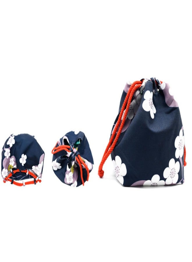 CAMDOM Japanese Drawstring Bag Kimono Handbag Blossom Sakura Bag Vintage Jewelry Coin Purse Gift Bag - Image 2