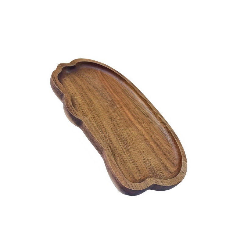 Artistic Wooden Cloud Shape Serving Tray Thermal Protective Organizer for Elegant Dining Decoration - Image 2