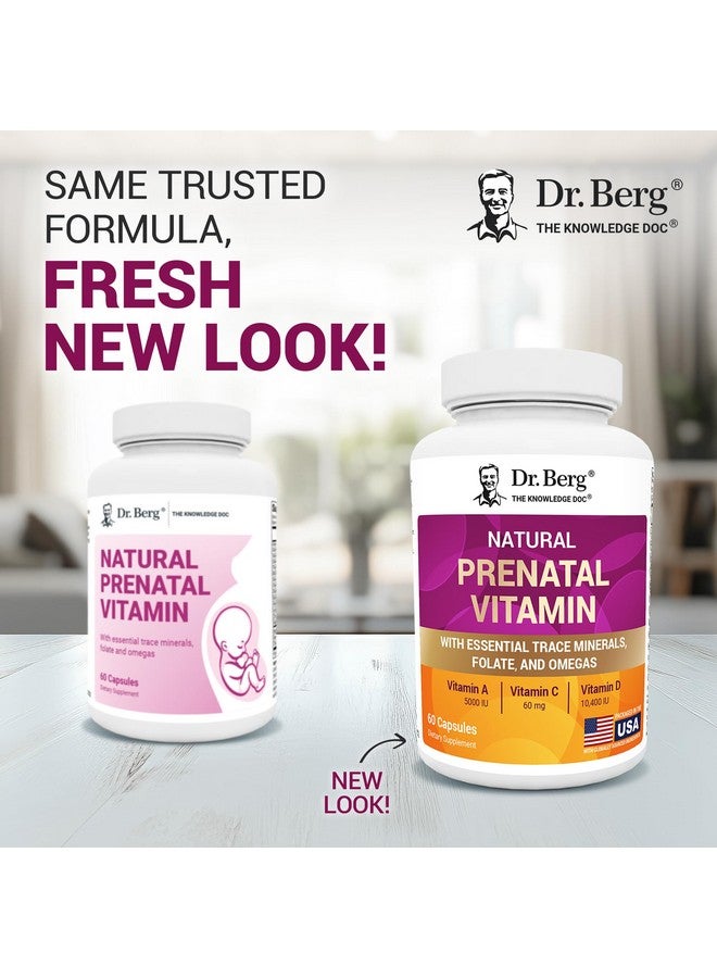 Dr. Berg Nutritionals Dr. Berg Natural Prenatal Vitamins for Women (Pregnant & Nursing) - Prenatal Vitamins with Folate, Vitamins, Minerals, Omegas, &11 Powerful Superfoods - Womens Prenatal Multivitamin - 60 Capsules - Image 2