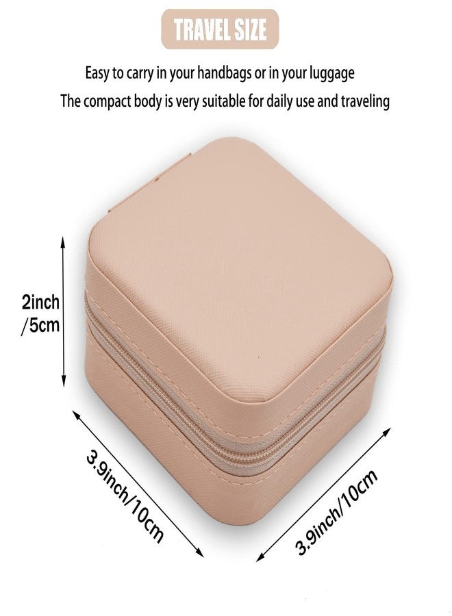 VIROLEP Portable Jewellery Box for Women, PU Leather Small Zippered Case for Secure Jewellery Storage for Ring, Pendant, Earrings, Necklace, Bracelet (1Pcs) - Image 2