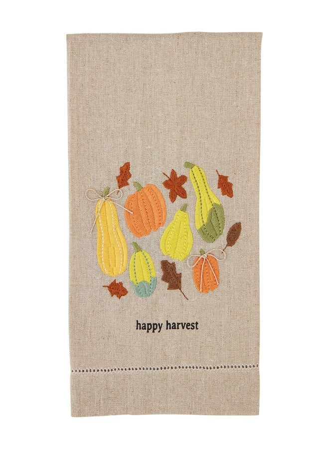 Mud Pie Hem Stitch Towel, Harvest, 21" x 14"