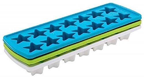 ShopoBox Unbreakable Plastic Star Shape ice Cube Tray Set of 4pcs Tray Multicolor Pack of 4 - Image 4