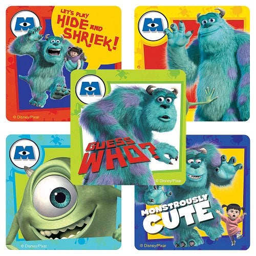 SmileMakers Disney Monsters Inc Stickers Party Favors 100 Per Pack - Image 1