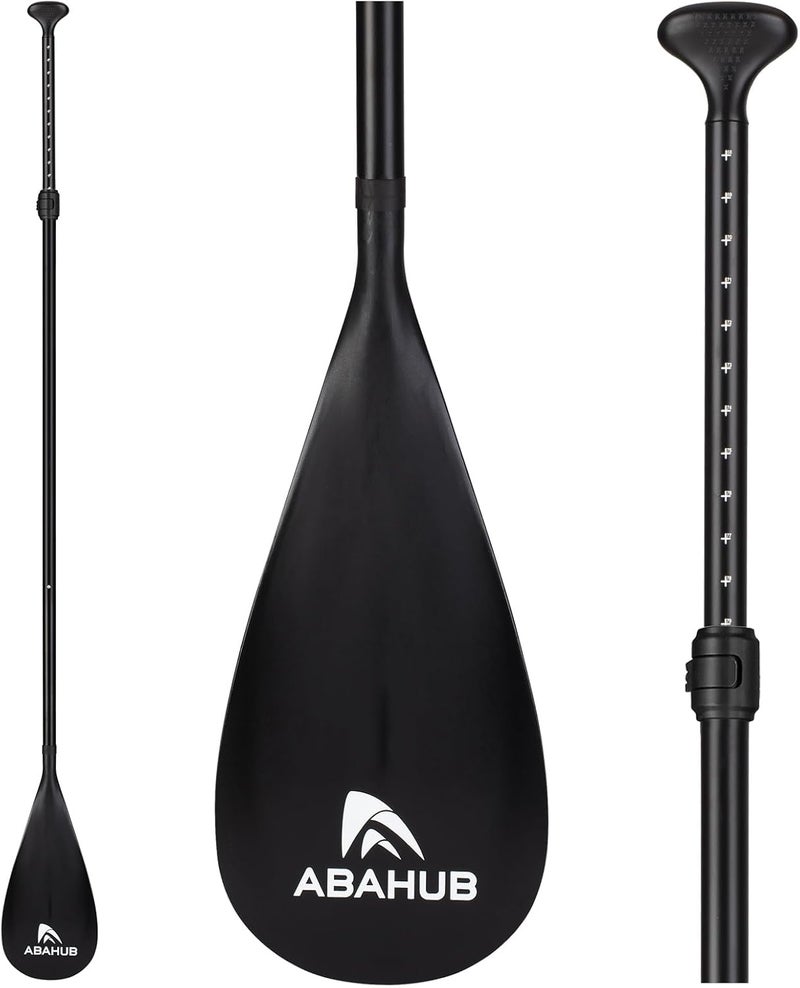 Abahub مجذاف قابل للتعديل 3 قطع، مجذاف خفيف الوزن لوح التجديف، عمود من سبائك الألمنيوم القابل للتعديل 68" - 84" - Image 1