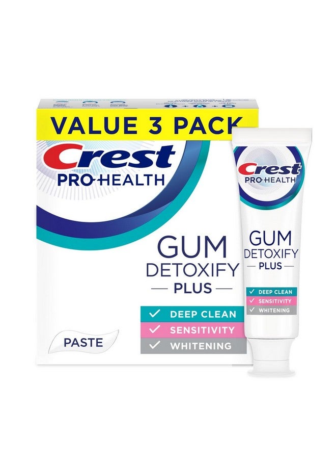 كرست معجون أسنان كريست برو هيلث لإزالة سموم اللثة، عبوة من 3 قطع، 4.5 أونصة - معجون أسنان مضاد للبكتيريا بالفلورايد، حماية من حساسية الأسنان، تبييض الأسنان، مضاد للتسوس، مكافحة البلاك - Image 1