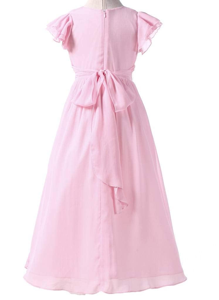 Happy Rose Junior Bridesmaid Dress Prom Party Dresses Long Flower Girl's Dress Blush Pink 10 - Image 3