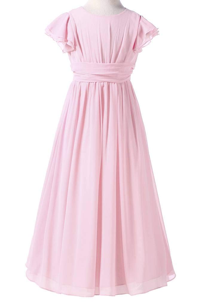 Happy Rose Junior Bridesmaid Dress Prom Party Dresses Long Flower Girl's Dress Blush Pink 10 - Image 2