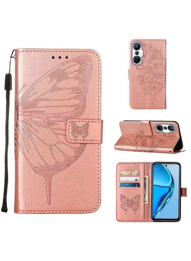 S-TOP Case For Infinix Hot 20S / 20 Pro X6827 Embossed Butterfly Flip Leather Phone Case - Image 1