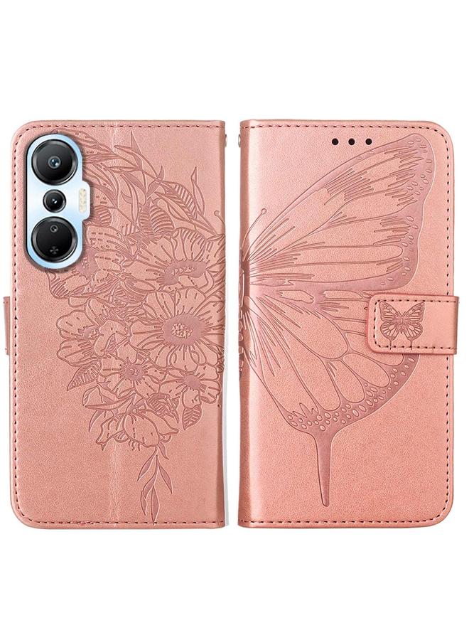 S-TOP Case For Infinix Hot 20S / 20 Pro X6827 Embossed Butterfly Flip Leather Phone Case - Image 2