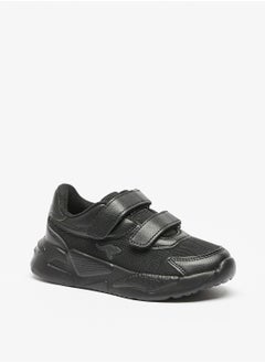 Boys Low Ankle Sneakers with Hook and Loop Closure