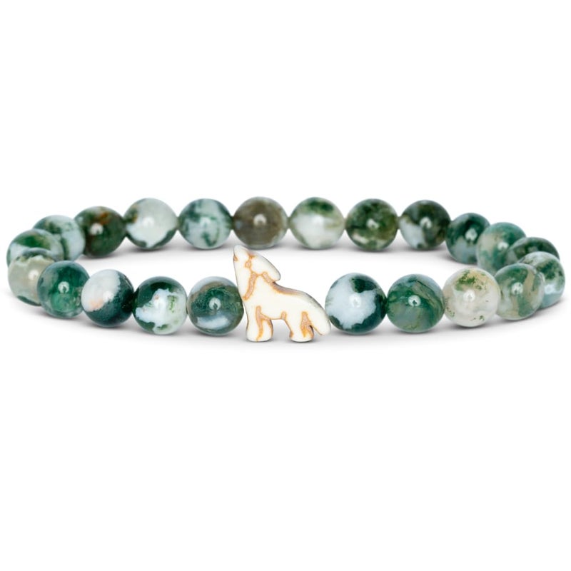Fahlo Scout Bracelet Wolf Tracking Bracelet, Elastic, Supports AZA SAFE, one Size fits Most for Men and Women (Woodland Green)