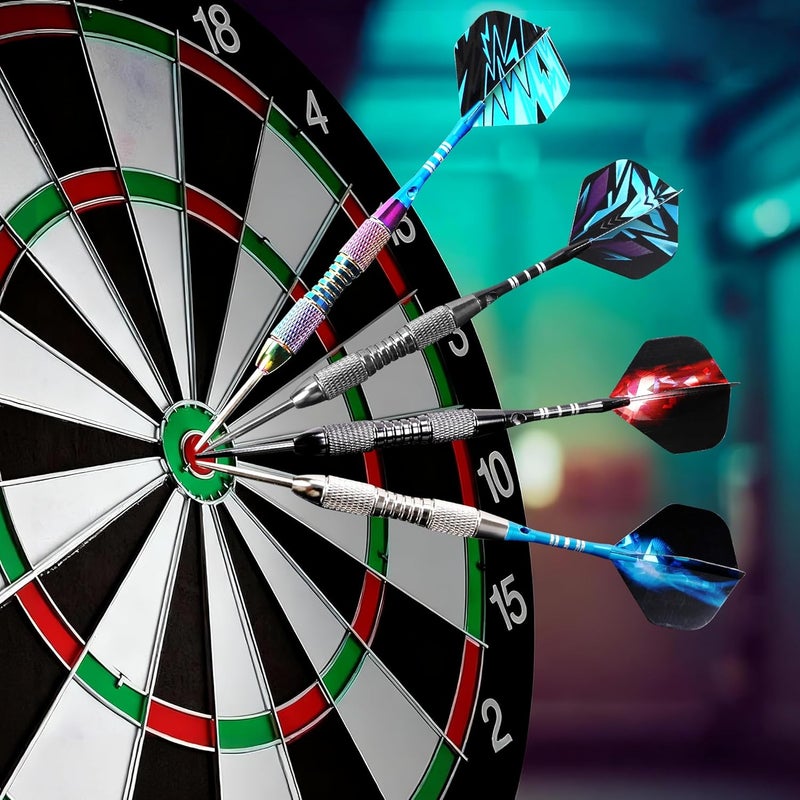Wsdart Darts Metal Tip Set Professional Metal Darts for Dartboard Steel Tip Darts with Nonslip Iron Barrel Aluminum Dart Shafts,Extra Flights,Dart Sharpener,Gift Box - Image 5
