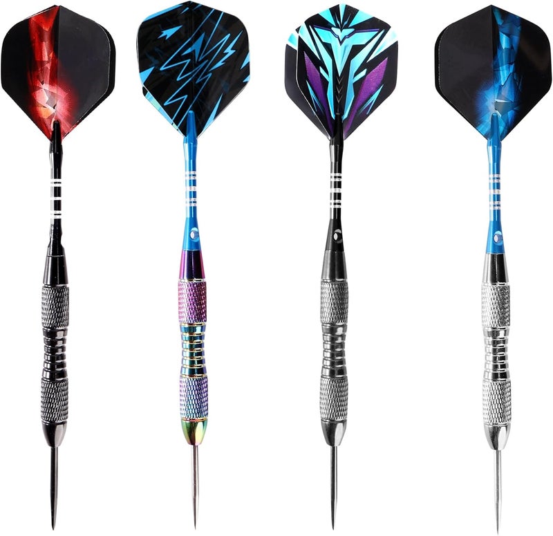 Wsdart Darts Metal Tip Set Professional Metal Darts for Dartboard Steel Tip Darts with Nonslip Iron Barrel Aluminum Dart Shafts,Extra Flights,Dart Sharpener,Gift Box - Image 4