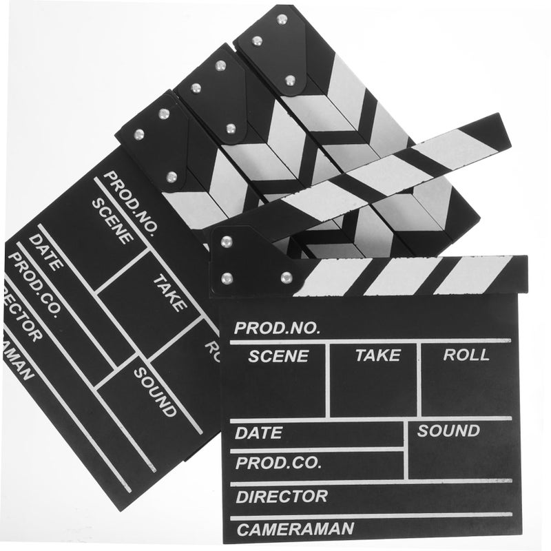 Wooden Movie Clapperboard 4 Pack Prop Film Clapboard for Directors - Image 5