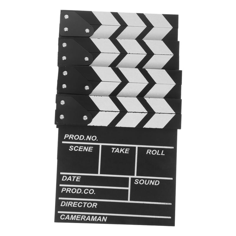 Wooden Movie Clapperboard 4 Pack Prop Film Clapboard for Directors - Image 2