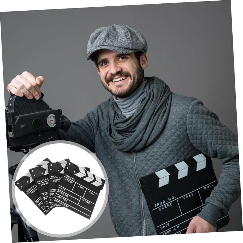 Wooden Movie Clapperboard 4 Pack Prop Film Clapboard for Directors - Image 4