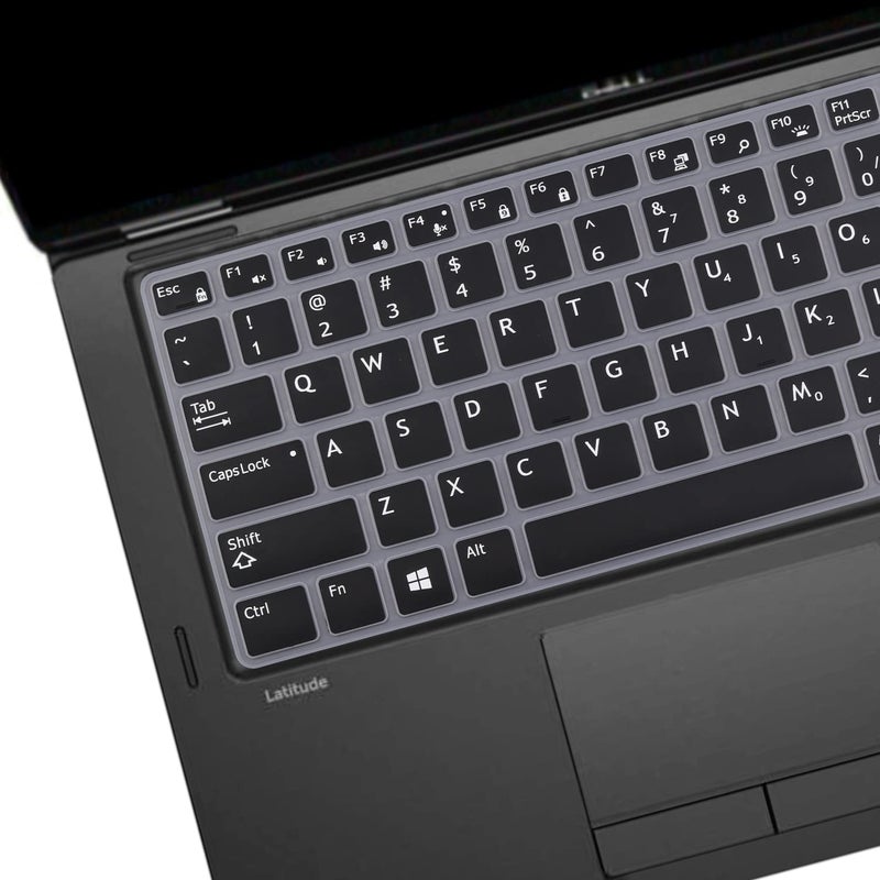 MUBUY-GOL MUBUY Keyboard Cover Skin for Dell Latitude E7250 E5250 E7270 E7370 E5270 E7389 E5270 /Dell Latitude 5290 7280 7285 7290 7380 7390 5288 5289 US Keyboard Cover -Black - Image 2