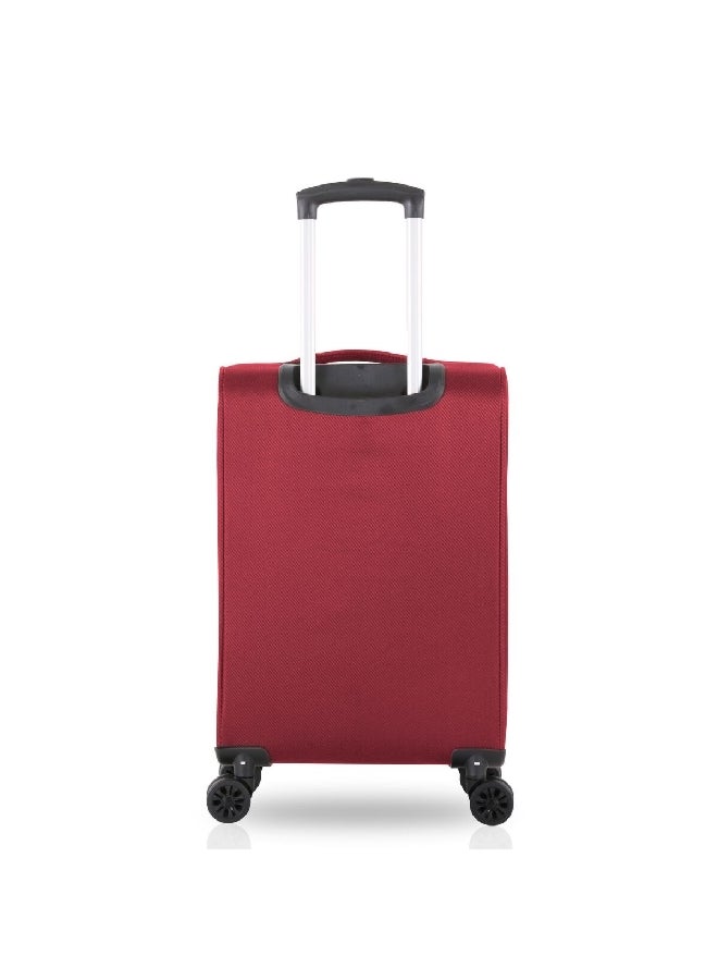 TUCCI مجموعة حقائب سفر فولو القابلة للتمدد بمقبض تلسكوبي مكونة من 3 قطع باللون الأحمر 40 × 25 × 70 سم T0360-2 - Image 4
