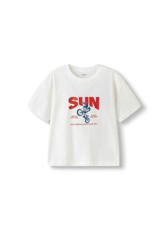 Balabala Kids' Short-sleeve T-shirt Boys & Girls Top 2025 Summer Collection Breathable Soft Fabric - Image 2