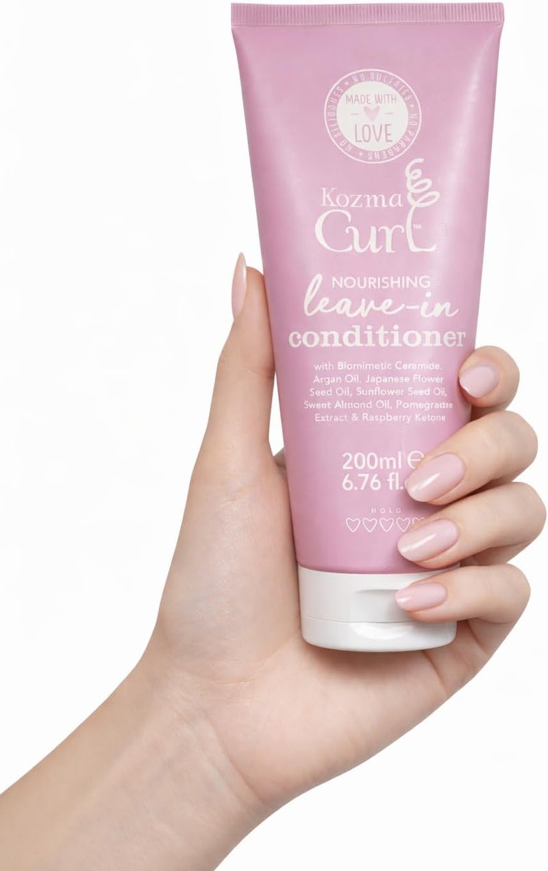 Nourishing Leave-In Conditioner for Curly Hair 200ml | Lightweight Leave In for Dry Frizzy Hair Detangling Moisture Care with Biomimetic Ceramide Botanical Oils - Image 1