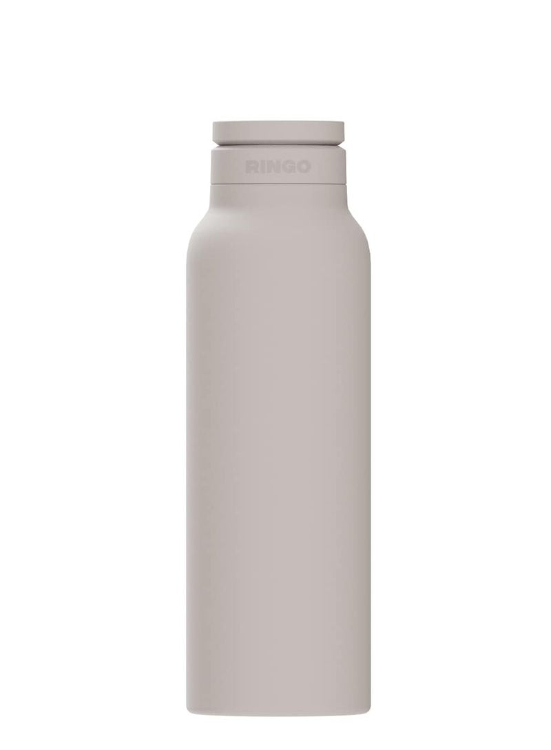 Ringo Pro Water Bottle with Sip Straw Lid | Stainless Steel Hydration Bottle w/ Integrated Magnetic Phone Mount, 12Hrs Hot/24Hrs Cold, BPA-Free, Works w/ Phones & Tablets - Ivory 24Oz / 710ml - Image 2