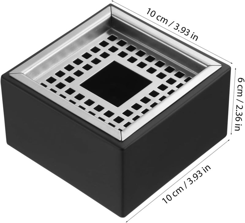 Large Square Stainless Steel Windproof Ashtray for Home and Living Room, Butt Container Smoking Tray with Ash Design - Image 2