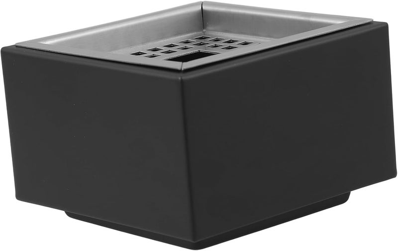 Large Square Stainless Steel Windproof Ashtray for Home and Living Room, Butt Container Smoking Tray with Ash Design - Image 1