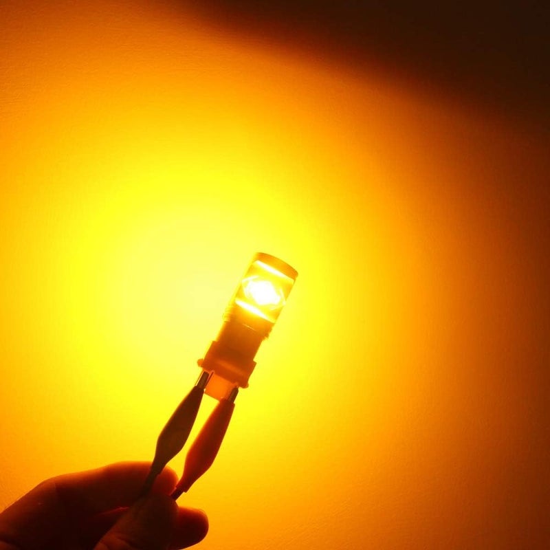 Alla Lighting 3800lm BAY15D 1157 Amber Yellow LED Bulbs for Turn Signal Lights - Image 3