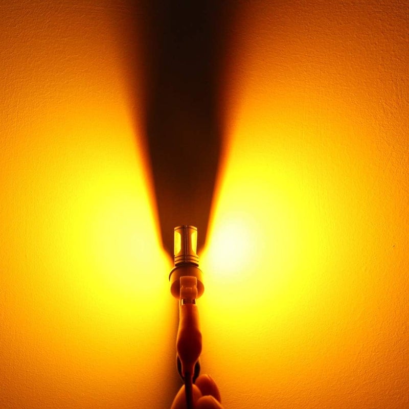 Alla Lighting 3800lm BAY15D 1157 Amber Yellow LED Bulbs for Turn Signal Lights - Image 4