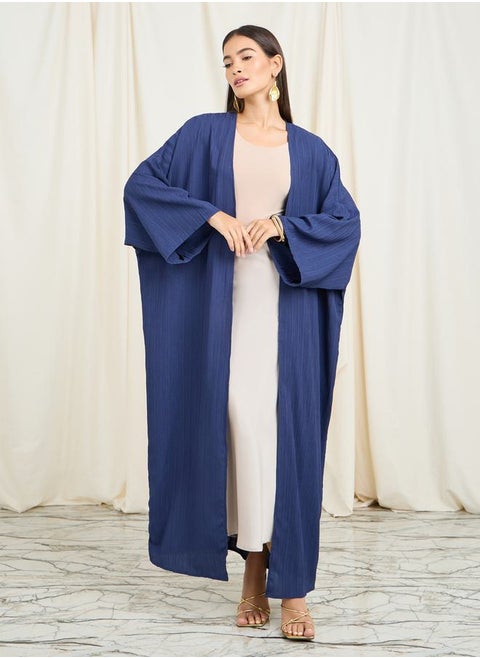 Oversized Textured Maxi Kimono
