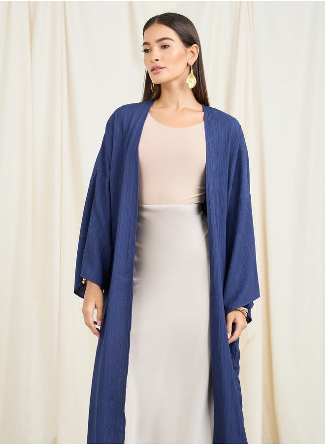 Styli - Oversized Textured Maxi Kimono - Image 1