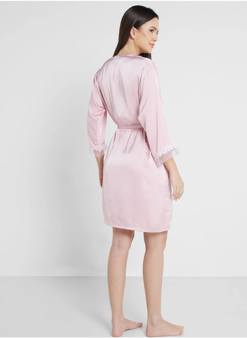 ELLA 2 Piece Slip Dress & Robe Set