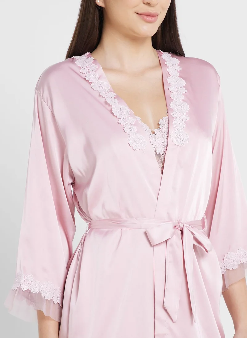 ELLA 2 Piece Slip Dress & Robe Set