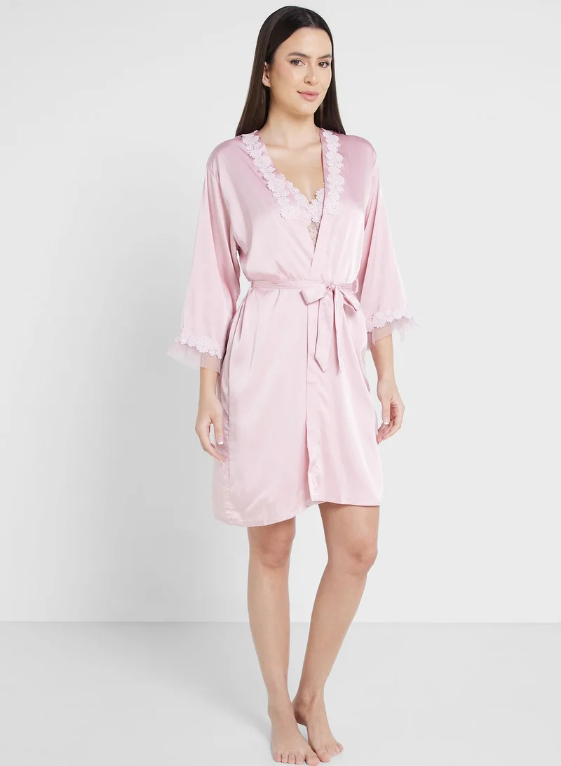 ELLA 2 Piece Slip Dress & Robe Set