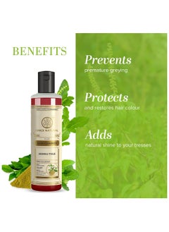 Khadi Natural Khadi Natural Henna Tulsi For Anti Dull Damaged Hair Fall soft and Smooth control Hair Cleanser shampoo -210ml - By Unified Collection (Henna Tulsi shampoo)  - Image 2