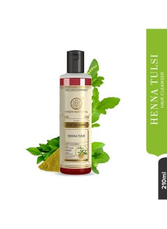 Khadi Natural Khadi Natural Henna Tulsi For Anti Dull Damaged Hair Fall soft and Smooth control Hair Cleanser shampoo -210ml - By Unified Collection (Henna Tulsi shampoo)  - Image 3