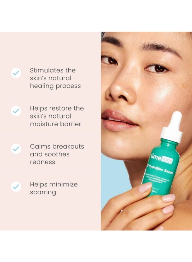 تايمليس فيتامين B5 مصل الوجه - حليب مرطب مع حمض الهيالورونيك ، خالي من الزيت وخالي من العطور - مثالية للبشرة الدهنية ، يدعم صحة الجلد - Image 3