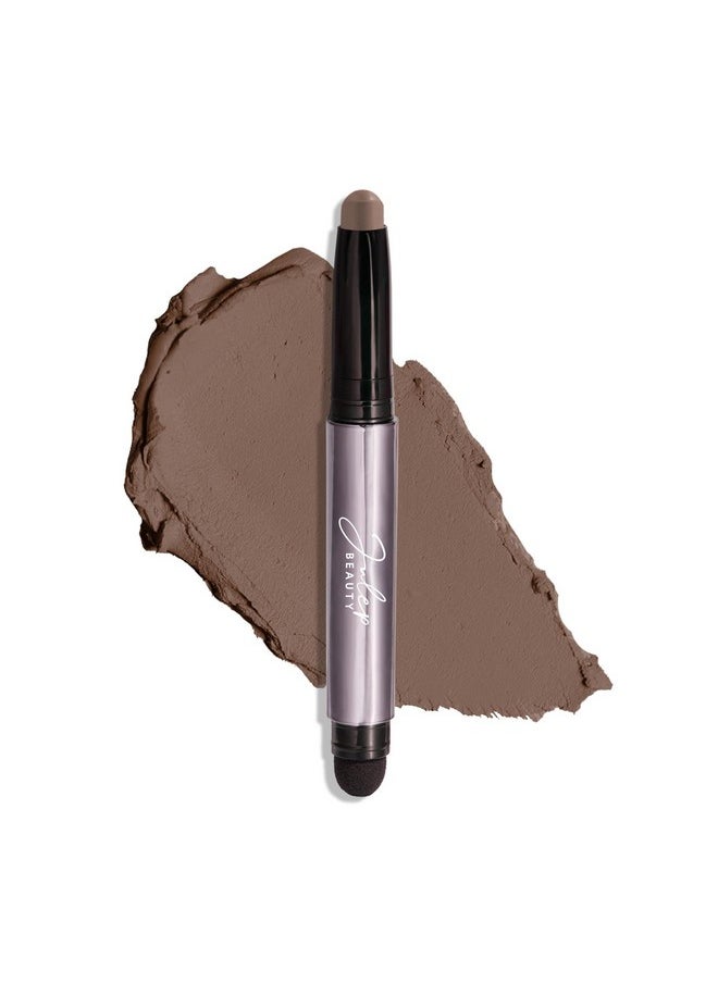 Julep - Eyeshadow 101 Crème-To-Powder Waterproof Eyeshadow Stick - Stone Matte - Long-Lasting, Crease-Proof, Medium Brown Matte Cream Eyeshadow With Built-In Smudger - Image 1