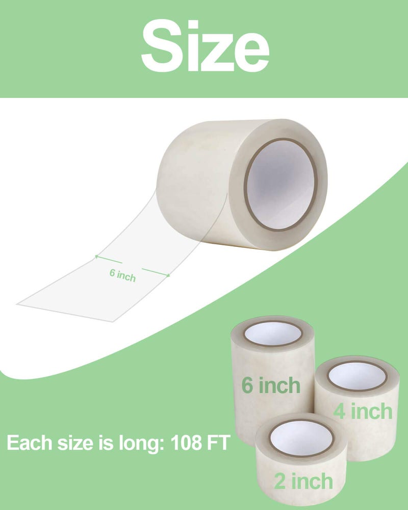 vensovo Greenhouse Covering Plastic Repair Tape - Heavy Duty 6″x108′ Garden Green House Sheeting, Plastic Polyethylene Film Repair Tape - Image 2