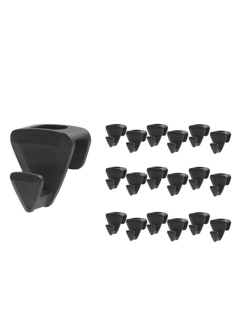 SYOSI Clothes Hanger Connector Hooks, Ultra- Premium Hanger Hooks, Space Saving Hanger Extender Closet Organizer, Triple Closet Space 18 Value Pack, Black, 2 in.  - Image 1