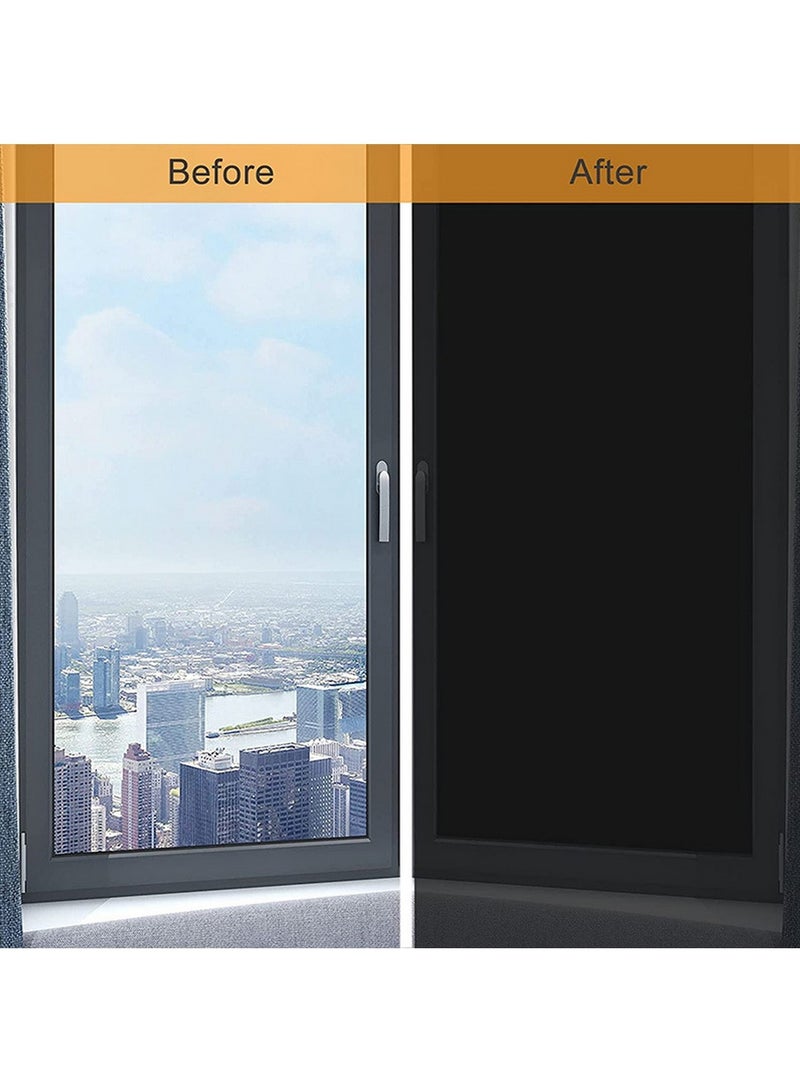 Captaintech Portable Blackout Curtains With Self  Adhesive Fasteners For Bedroom Nursery and Attic Blackout Curtains Length 200 cm Width 145 cm - Image 3