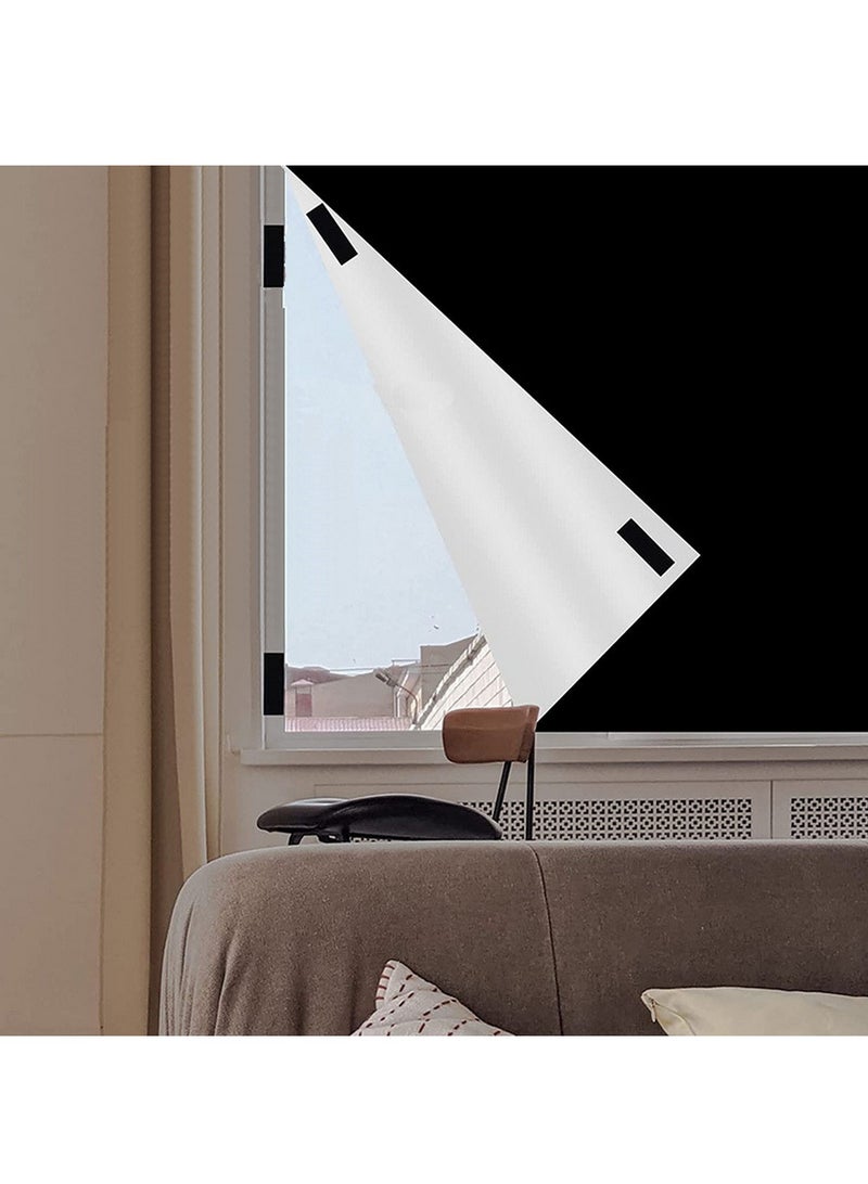 Captaintech Portable Blackout Curtains With Self  Adhesive Fasteners For Bedroom Nursery and Attic Blackout Curtains Length 200 cm Width 145 cm - Image 2