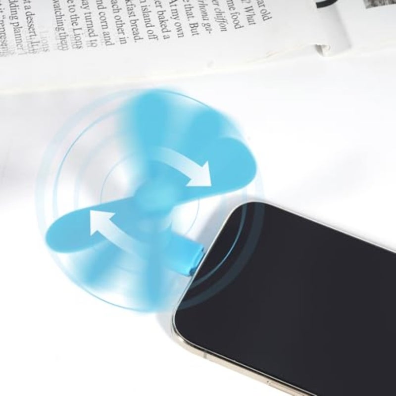 Mini Cell Phone Fan - Colorful Powerful Fan Compatible for iPhone, iPad, Android Smartphone, Tablet - Cell Phone Summer Accessories - 6-Pack - Image 5