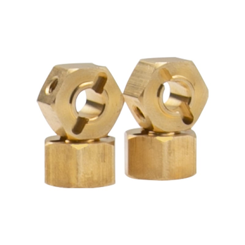 Share Goo ShareGoo Brass 12mm Hex Wheel Hub Wheel Drive Hex Adapter Compatible with Axial SCX10 Wraith 90027 90046 Tamiya CC01 D90 Redcat Gen7 Gen8 1/10 RC Crawler (8mm Thickness) - Image 4