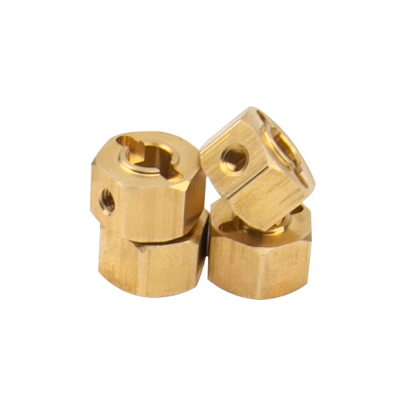 Share Goo ShareGoo Brass 12mm Hex Wheel Hub Wheel Drive Hex Adapter Compatible with Axial SCX10 Wraith 90027 90046 Tamiya CC01 D90 Redcat Gen7 Gen8 1/10 RC Crawler (8mm Thickness) - Image 5