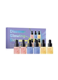 belif belif Discover Glowing Skin Mini Kit: Peptides Firming Serum, Multi7-Hyaluron Hydrating Serum, Vitamin C Serum, Super Drops Trial Set, Hyaluronic Acid, 5% Niacinamide, Retinol, Korean Skin Care  - Image 1