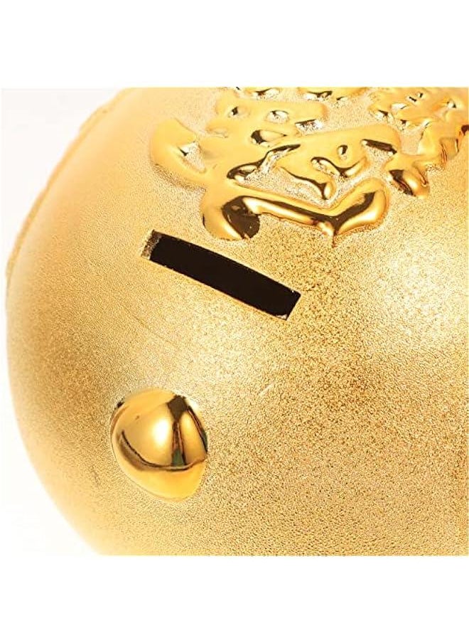 Generic - Rabbit gy Bank Ceramic Bunny Coin Bank Year of The Rabbit Figurine Kids Money Storage Box Bunny Doll Ornament for 2024 Chinese New Year Decoration Golden - Image 1