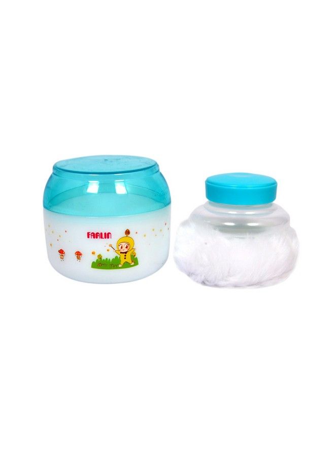 Farlin Free Drop Powder Puff for Baby's Tender Skin (Blue) - 110 G - Image 4