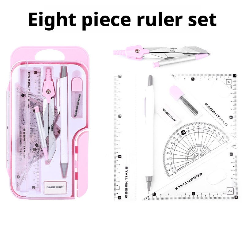 Compass Set for Students 9 Pieces Drawing Ruler Kit Exam Gift Learning Stationery - Image 4