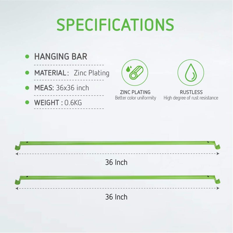 VIVOSUN 2pcs VIVOSUN Grow Tent Support Poles, Hanging Bar for 3x3 Grow Tent 36"x36" - Image 2